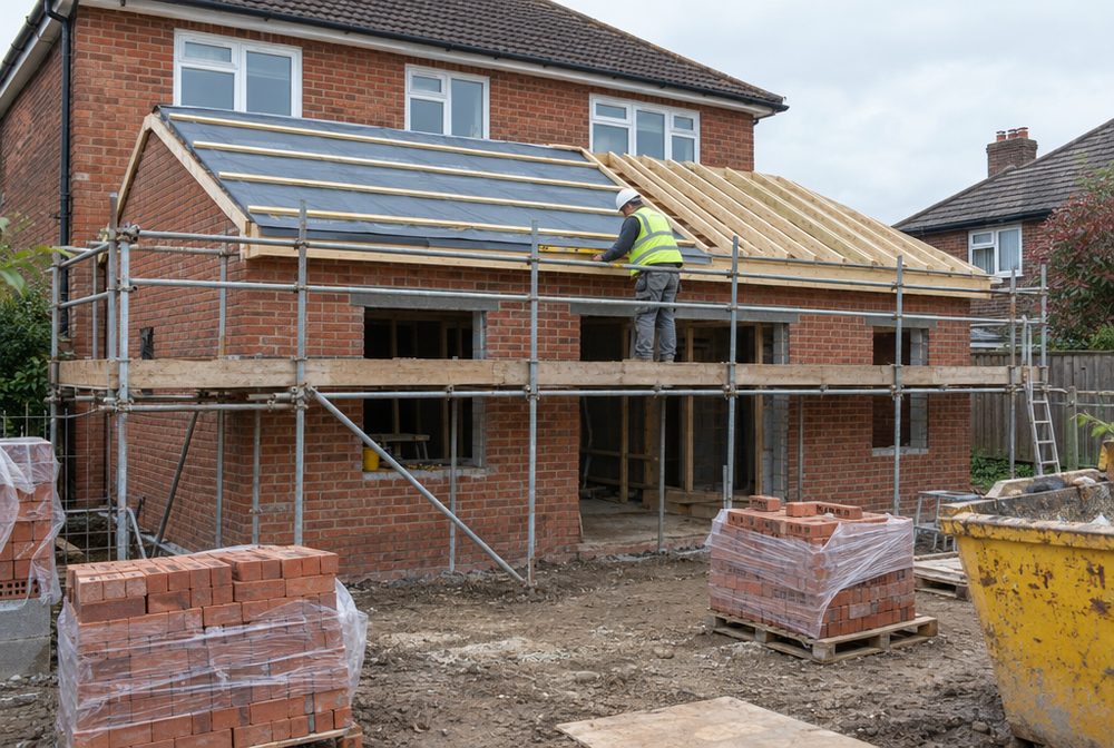Walls up, roof going on